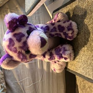 Purple glittery cheetah stuffy